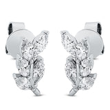 Ohrstecker 18 kt WG, 10 Nav. 0,95 ct, TW-vsi