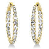 Creolen 18 kt GG, 16 Brill. 0,94 ct, TW-si, 8 Brill. 0,86 ct, TW-si, 12 Brill. 1,74 ct, TW-si, 6 Brill. 0,17 ct, TW-si
