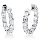 Creolen 18 kt WG, 22 Sm.schliff 5,14 ct, F-vsi
