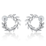 Ohrstecker 18 kt WG, 40 Nav. 4,28 ct, TW-vsi