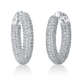 Creolen 18 kt WG, 692 Brill. 12,62 ct, TW-vsi