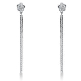 Ohrschmuck 18 kt WG, 82 Brill. 1,01 ct, TW-vsi