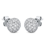 Ohrstecker 18 kt WG, 74 Brill. 0,73 ct, TW-vsi