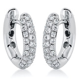 Creolen 18 kt WG, 56 Brill. 0,55 ct, TW-vsi