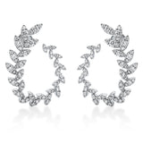 Ohrstecker 18 kt WG, 134 Brill. 1,76 ct, TW-si