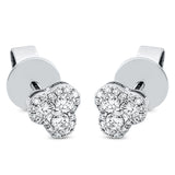 Ohrstecker 18 kt WG, 40 Brill. 0,38 ct, TW-si