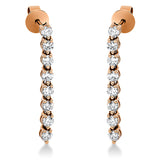 Ohrschmuck 18 kt RG, 16 Brill. 0,80 ct, TW-si