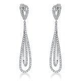 Ohrschmuck 18 kt WG, 148 Brill. 0,86 ct, TW-si, 62 Brill. 0,56 ct, TW-si