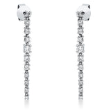 Ohrschmuck 18 kt WG, 4 Brill. 0,19 ct, TW-si, 18 Brill. 0,29 ct, TW-si
