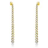 Ohrschmuck 18 kt GG, 8 Brill. 0,81 ct, W-si, 24 Brill. 1,04 ct, W-si, 4 Brill. 0,56 ct, W-si