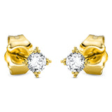 Ohrstecker 18 kt GG, 2 Brill. 0,18 ct, TW-si