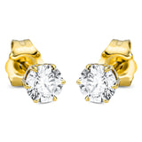Ohrstecker 18 kt GG, 2 Brill. 0,60 ct, TW-si
