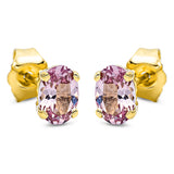 Ohrstecker 18 kt GG, 2 Granat 1,14 ct pink