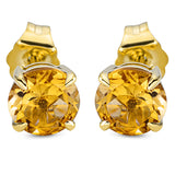 Ohrstecker 18 kt GG, 2 Citrin 1,54 ct gelb