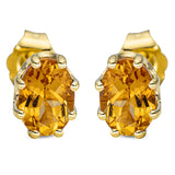 Ohrstecker 18 kt GG, 2 Citrin 1,34 ct gelb