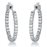 Creolen 18 kt WG, 48 Brill. 0,65 ct, TW-si