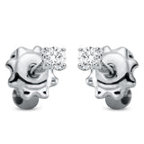 Ohrstecker 18 kt WG, 2 Brill. 0,06 ct, TW-si