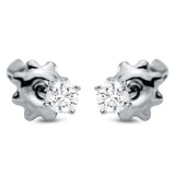Ohrstecker 18 kt WG, 2 Brill. 0,12 ct, TW-si