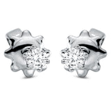 Ohrstecker 18 kt WG, 2 Brill. 0,09 ct, TW-si