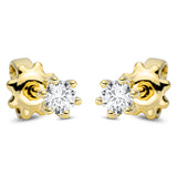 Ohrstecker 18 kt GG, 2 Brill. 0,19 ct, TW-si