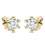 Ohrstecker 18 kt GG, 2 Brill. 0,53 ct, TW-si