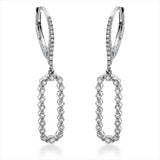 Ohrschmuck 18 kt WG, 32 Brill. 0,60 ct, TW-si, 4 Brill. 0,10 ct, TW-si, 22 Brill. 0,08 ct, TW-si