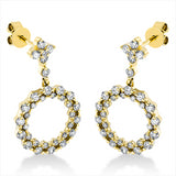 Ohrschmuck 18 kt GG, 56 Brill. 0,92 ct, TW-si, 10 Brill. 0,26 ct, TW-si, 2 Brill. 0,01 ct, TW-si