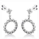 Ohrschmuck 18 kt WG, 56 Brill. 0,90 ct, TW-si, 10 Brill. 0,26 ct, TW-si, 2 Brill. 0,01 ct, TW-si