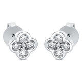 Ohrstecker 18 kt WG, 8 Brill. 0,53 ct, TW-si, 2 Brill. 0,03 ct, TW-si