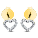 Ohrstecker 18 kt GG, Fassung rhodiniert, 32 Brill. 0,11 ct, TW-si