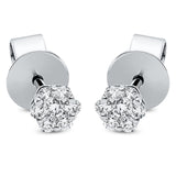 Ohrstecker 18 kt WG, 14 Brill. 0,18 ct, TW-si