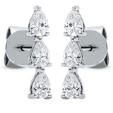 Ohrstecker 18 kt WG, 6 Tropfen 0,58 ct, TW-si