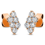 Ohrstecker 18 kt RG, 12 Brill. 0,99 ct, TW-si