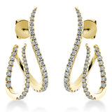 Ohrstecker 18 kt GG, 84 Brill. 0,97 ct, TW-si