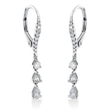 Ohrschmuck 18 kt WG, 6 Tropfen 0,50 ct, TW-si, 18 Brill. 0,14 ct, TW-si