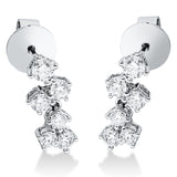 Ohrschmuck 18 kt WG, 10 Brill. 0,60 ct, TW-si, 2 Brill. 0,19 ct, TW-si
