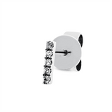 Ohrstecker 18 kt WG, Einzelstück, 5 Dia. 0,02 ct, W-si