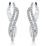 Creolen 18 kt WG, 58 Brill. 0,53 ct, TW-si