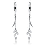 Ohrschmuck 18 kt WG, 12 Brill. 0,06 ct, TW-si, 8 Nav. 0,40 ct, TW-si, 4 Brill. 0,05 ct, TW-si