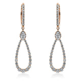 Ohrschmuck 18 kt RG, 20 Brill. 0,31 ct, TW-si, 6 Brill. 0,21 ct, TW-si, 2 Nav. 0,18 ct, TW-si, 62 Brill. 0,35 ct, TW-si