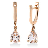 Ohrschmuck 18 kt RG, 2 Morganit 1,76 ct rosa