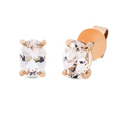 Ohrstecker 18 kt RG, 2 Morganit 1,32 ct rosa