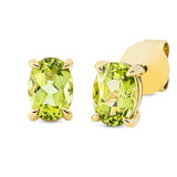 Ohrstecker 18 kt GG, 2 Peridot 1,71 ct grün