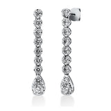 Ohrschmuck 18 kt WG, 2 Brill. 0,31 ct, W-si, 16 Brill. 0,63 ct, W-si