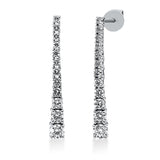 Ohrschmuck 18 kt WG, 2 Brill. 0,21 ct, W-si, 22 Brill. 0,54 ct, W-si
