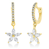 Ohrschmuck 18 kt GG, 10 Nav. 0,46 ct, TW-si, 18 Brill. 0,10 ct, W-si