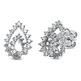 Ohrstecker 18 kt WG, 52 Brill. 0,83 ct, TW-vsi