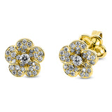 Ohrstecker 18 kt GG, 62 Brill. 0,48 ct, TW-vsi