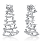Ohrschmuck 18 kt WG, 220 Brill. 5,82 ct, TW-vsi