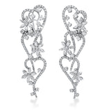 Ohrschmuck 18 kt WG, 36 Nav. 1,78 ct, TW-vsi/si, 214 Brill. 4,00 ct, TW-vsi/si